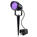 DECKALY Halloween Blacklight Spotlight 10W Purple LED IP65 Waterproof Outdoor Landscape Lighting with US Plug for Halloween Decorative,Dance Party,Stage Lighting,Body Paint,Yard,Lawn