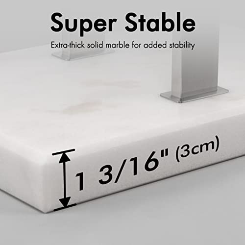 Kes Standing Towel Rack Taller Version, 37" H (Equal Height) Bathroom Towel Rack Stand With Marble Base, Free Standing Towel Holder Stand, Sus304 Stainless Steel Brushed Finish, Bth229-2 #TOP2