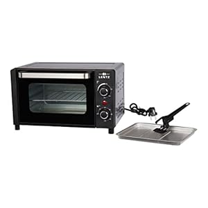 Mini-oven, 12 liter, 1050 watt, met bakplaat, grillrooster, timer en temperatuurregelaar, 0-230 °C, tafeloven, pizzaoven (zilver)