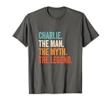 Charlie The Man The Myth The Legend Nombre Charlie Camiseta, Hombre, Asfalto, XL
