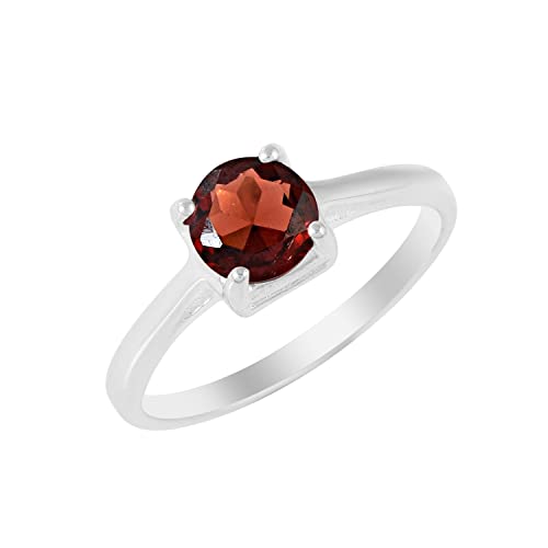 Bague argent 925 grenat pierre naturelle, cadeau idéal d'anniversaire