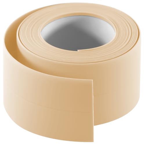 Image of 3 Rolls Caulk Tape Waterproof Sealing Self Adhesive, Caulking Sealant Strip for Bathroom Toilet Kitchen with Sealing Tool