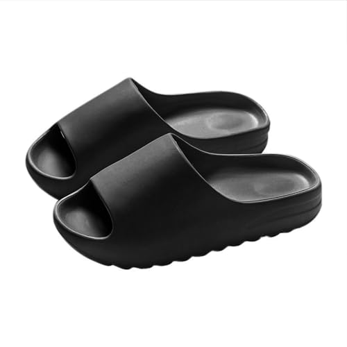 Alexis Leroy Unisex Antideslizante Pantuflas Interior Exterior Sandalias Bañera Jardín Piscina Pantuflas Carbono Negro 42/43 EU