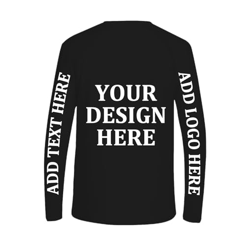 Custom Long Sleeve Shirt for Men Personalized Sun Protection T Shirts Design Image Text Logo Tee for Men Daily Life3