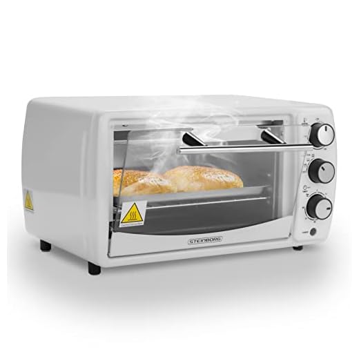 Mini horno de 13 litros, 1200 W, 65 ° – 230 °C, temporizador, bandeja para migas plegable, minihorno
