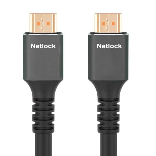 Netlock Cavo HDMI V2.1 Ultra alta velocità/4K @60HZ 48GBPS, A/M-A/M, 15 MT connettori metallici