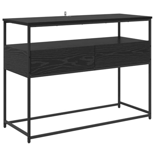 Table console noire avec rangement pour optimiser l'espace - 2