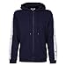 Produktbild Herren Ben Sherman Lounge Hoodie in Marineblau mit vorderen Taschen, Markenbesatz in Weiß | Super weiche und Bequeme Loungewear aus 100% Baumwolle