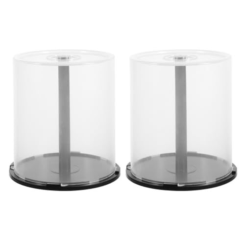 Kichvoe 4pcs Clear Storage Bucket Material Holds Discs Compact Dvd Organizer for Easy Carrying and Protection Space-saving Design for Home Office Use