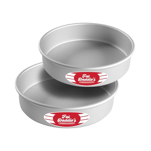 Fat Daddio's Anodized Aluminum Round Cake Pans, 2 Piece...