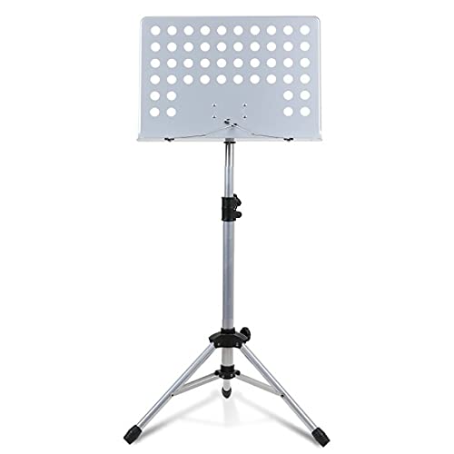 Image of A-7 White Notation Stand, Height Adjustment, Music Lyrics Stand