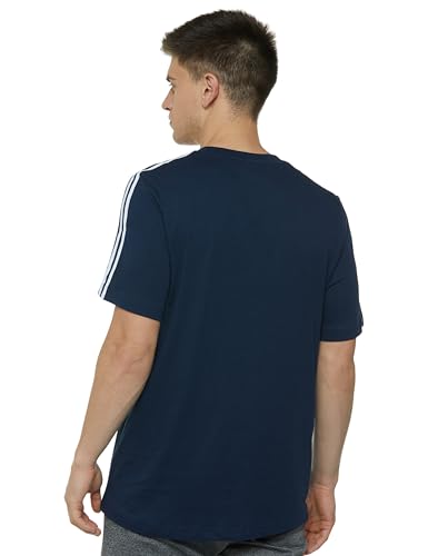 Image of adidas Men Cotton Striped Regular Fit T-Shirt