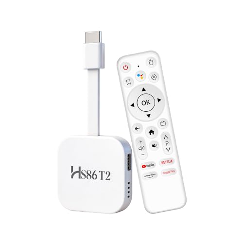 Android 14.0 TV Stick TV Dongle 2GB 16GB RK3518 Quad-Core 32bit Cortex-A53 Chipset et Mali 450 MP2 GPU Supports 2.4G/5G Dual Band WiFi Bluetooth 5.4 4k Ultra HD