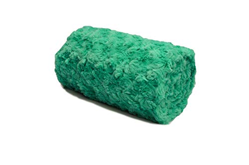 Orient Fashion Tejido de Punto de Felpa, patrón de Rosa en Espiral, Piel sintética 50x160 cm (Menta)