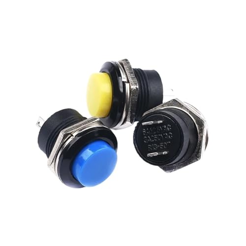 Bouton-poussoir 16mm momentané R13-507 rouge résistant pour éviter les faux contacts