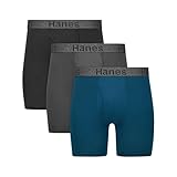 Hanes Men's Stay Dry Pouch Boxer Briefs, Performance Stretch Boxer Brief with Leak Protection, 3-Pack