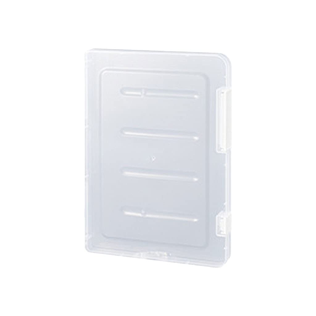 WOVEBIUS Transparent Portable File Case Double-buckle with Handle Box Containers A5 Thin White
