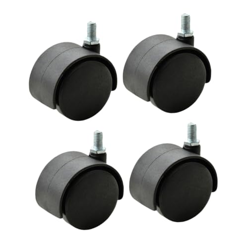 Homoyoyo 4pcs Threaded Office Chair Caster Wheels Swivel Furniture Casters for Carpet Tile Vinyl Floors Quiet Smooth Rolling Replacement for Home and Office Chairs