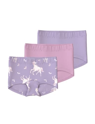 Name IT Mädchen Nmftights 3p Pastel Lilac Horse Noos Boxershorts, Pastel...
