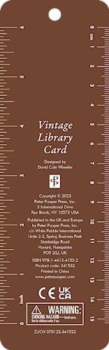 Vintage Library Card Beaded Bookmark