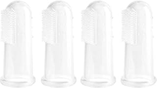 4er Baby Fingerzahnbürste Silikon Zahnbürste Set für Zähneputzen und Zahnfleischmassage mit Aufbewahrungsboxen