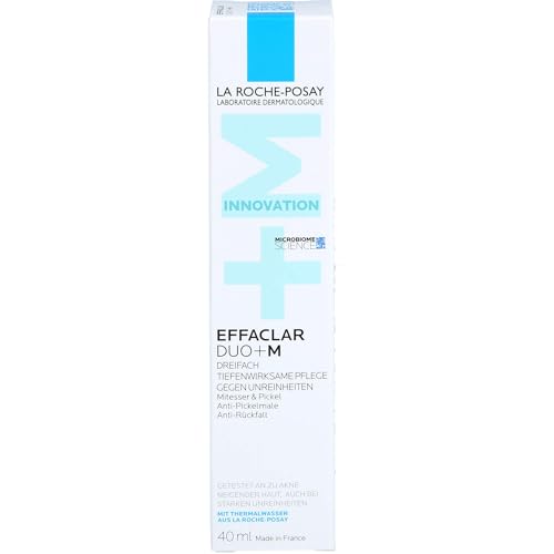 La Roche-Posay, Effaclar Duo+M, Gel Creme Triplo Cuidado Corretor Antiacne, anticravos e antimarcas da pós acne, 40ml