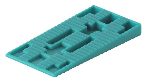 wolfcraft 120 Plastic Spacer Wedges I 8648000 I 40 Plastic Wedges - Ideal for Creating Expansion Joints, Green