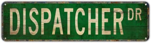 Gifdeeha Dispatcher DR Vintage Metal Tin Sign,16 x 4 Inch,Home Bar Cafe Garage Wall Decor