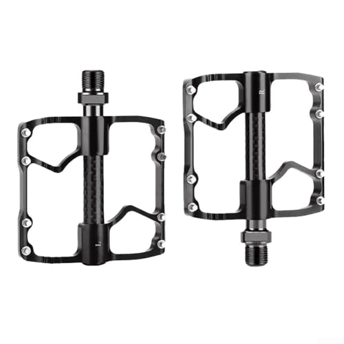 Pedales de bicicleta diseñados para mejorar el atractivo visual y la funcionalidad de tu viaje (negro)