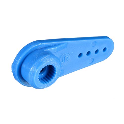 uxcell Plastic Servo Arms 23T Blue, 3mm Hole Single/Double Arm for JR 1 Set