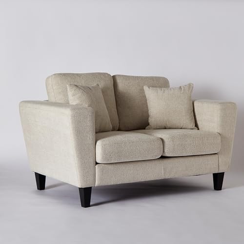Image of Cathy 6 Seater Sofa Set (3+2+1, Beige) | Fabric Sofa 6 Seater 3 2 1 Seater Sofa for Home Living Room Bedroom Office | 1 Year Warranty