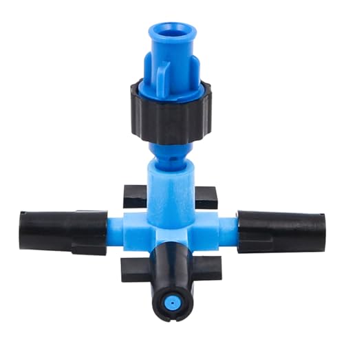 ZONADAH Automatic Drop Irrigation Sprayer 4 Way Cross Atomizing Nozzle Plant Watering System Plant Water Hose Sprinkler for Lawn Vegetables Greenhouse - Image 2