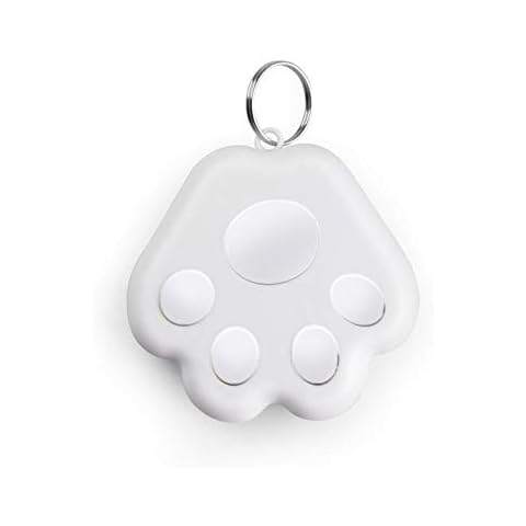CRGANGZY Portable Bluetooth Anti-Lost Locator Tracer, Bluetooth GPS Pet Tracer Smart Anti Lost Keychain Dog Cat Locator (White) Cover