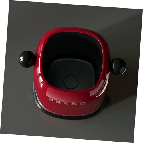 Caneca de basura plástica roja sin tapa grande miniatura 5