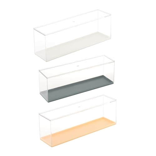 Image of CALANDIS Clear Storage Box Clear Display Case for Small Figurines Model Action Figure White