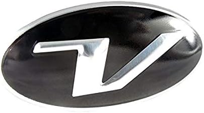 V 3D Raised Steering Wheel Emblem Overlay for Veloster (Loden)
