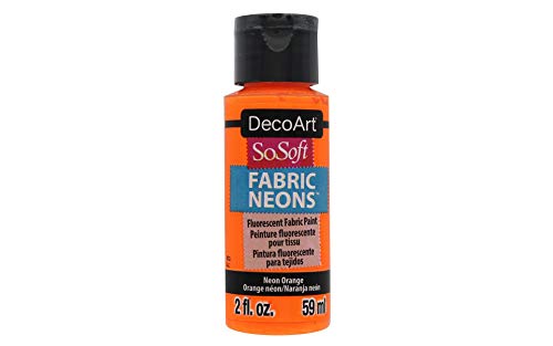 Deco Art SoSoft Fabric Acrylic Paint 2oz-Neon Orange