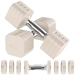 22LBS Adjustable Dumbbells Set, Adjustable Weight Dumbbells with 4 Levels 4.4lb, 6.6lb, 8.8lb, 11lb, Hand Weights Sets for Women/Men Home Gym Full Body Workout