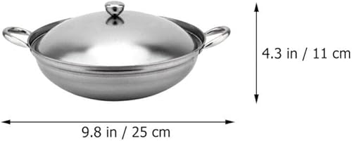 Miniatura 3 de 1 juego de cubierta estufa de alcohol olla de mariscos olla de acero inoxidable para saltear olla coreana olla de paella olla para freír sartenes