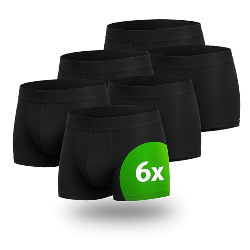 Kemes Boxershorts Herren Baumwolle 95% Elastan 5% Unterhosen 6X Stück Männer Unterwäsche Atmungsatkiv | Größe M