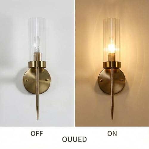 Aplique de pared moderno para iluminar pasillos oscuros con un diseño dorado elegante 5
