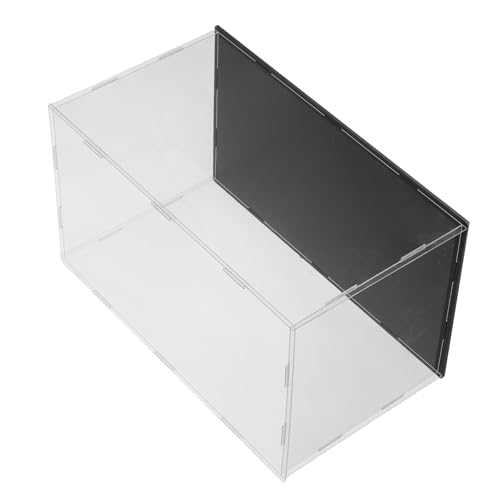 Vitrine en acrylique transparente haut de gamme avec socle de présentation noir