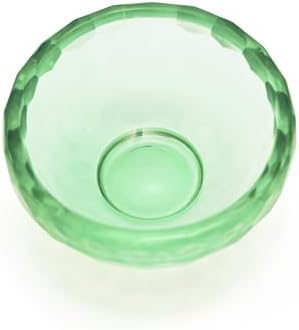 Elitzia Yüz Maskesi Kase 12 CM/4.72 İnç DIY Cam Kase Karıştırma Şeffaf Cam Büyük Kase Altıgen Desenli Güzellik Salonu Araçları Cilt Bakımı Uçucu Yağlar Krem Jel Temizlemesi Kolay ETBWP010 (Yeşil)