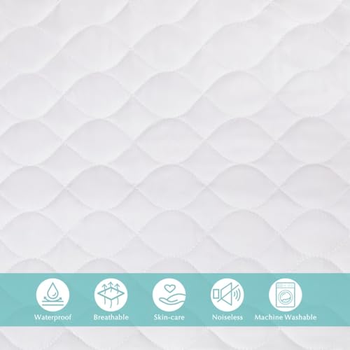 Image of American Baby Company Waterproof Fitted Mini Crib Mattress Protector 38 inch x 24 inch - Quilted, Noiseless, Ultra-Soft & Breathable Pack n Play and Mini Crib Mattress Cover