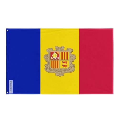 Drapeau Andorre plusieurs tailles polyester œillets fer