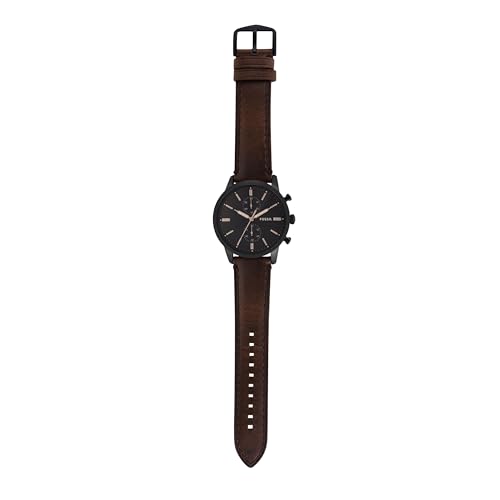 Fossil Townsman Watch for Men, Quartz Chronograph Movement with Leather Strap
