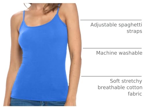 Image of Natural Uniforms Women's Camisole Tank Top-Breathable Cotton Stretch