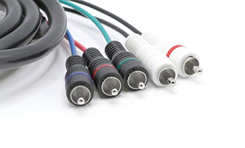 25 Feet - 5 Rca Component Video Cable With Audio Composite Cables - 5 Part Component Cable For 480I, 480P, 720P, And 1080I - 25 Ft Audio Video Rgb Cord - Ypbpr Tv Cable - 25 Foot (7.5 Meter), 1 Pack #TOP7
