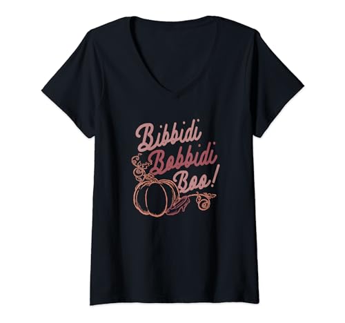 T-shirt col V Cendrillon Disney Halloween Pumpkin pour femme