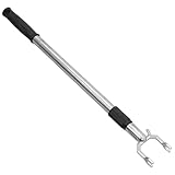 GATHINESS Barra para Armario Extensible de Acero Inoxidable 56-91 Cm con Horquilla de Aleación, Poste Telescópico Ajustable para Alcanzar Ropa, Accesorio Práctico para Almacenamiento